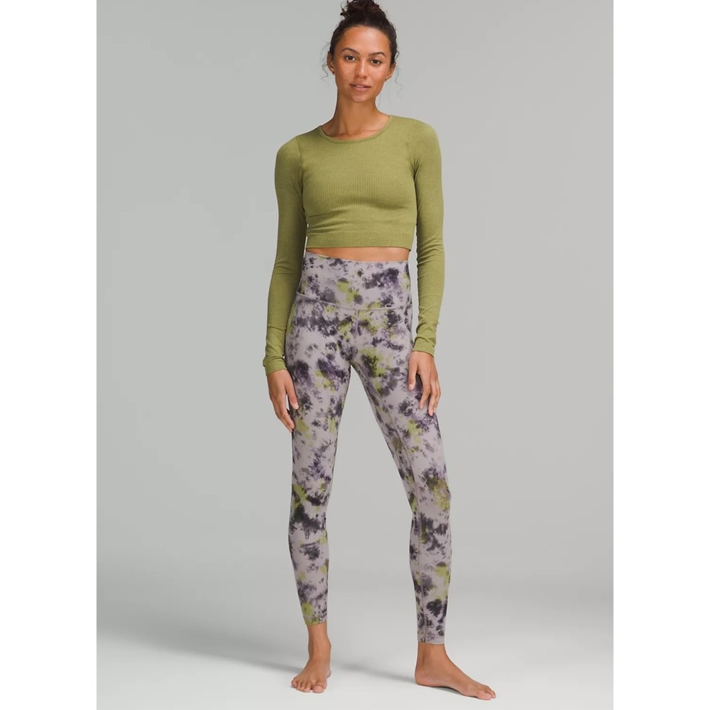 Lululemon Align Legging High Rise 28” Size 14 NWT Radial Tie Dye Mauve Gray - Picture 12 of 13